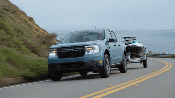 Ford Maverick Hybrid Towing GIF